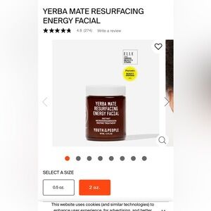 Youth to the people - Yerba mate resurfacing energy facial NEW